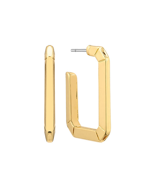 25mm Metal Texture Hoop Earring