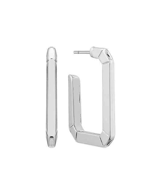 25mm Metal Texture Hoop Earring