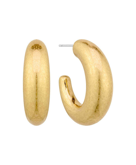 30mm Texture Metal Hoop Earring