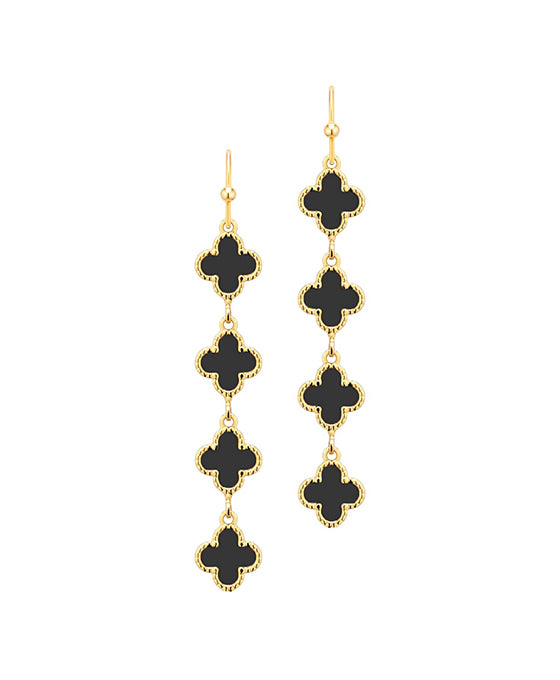 Epoxy Clover Dangle Earring