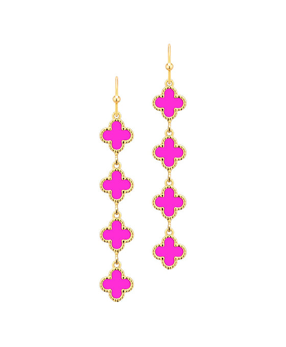 Epoxy Clover Dangle Earring