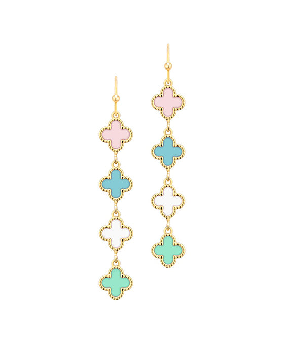 Epoxy Clover Dangle Earring