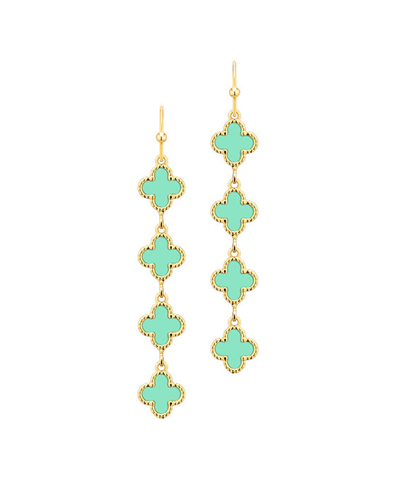 Epoxy Clover Dangle Earring