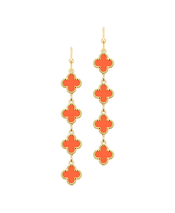 Epoxy Clover Dangle Earring