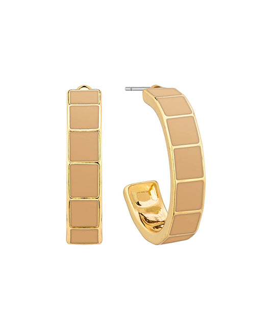 25mm Epoxy Metal Hoop Earring