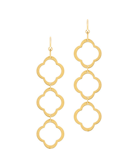 Clover Metal Drop Earring no