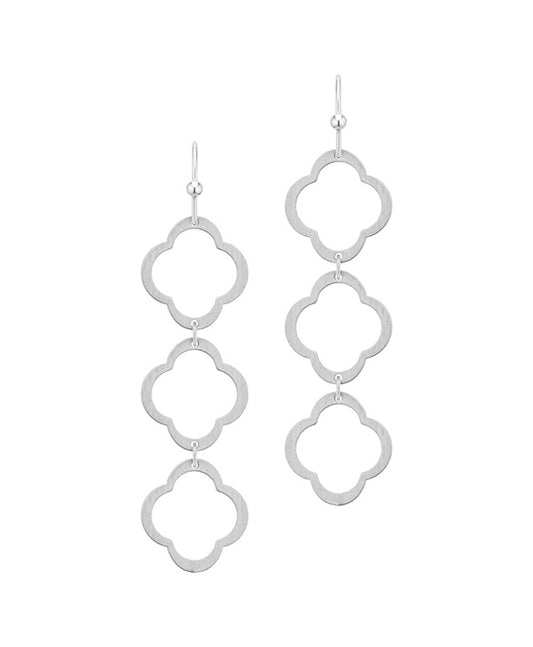Clover Metal Drop Earring no