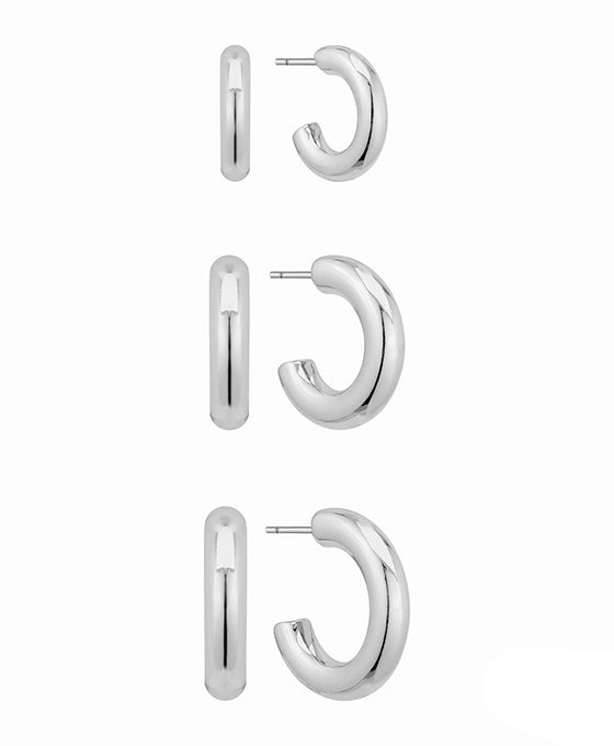 3 Set Metal Hoop Earring