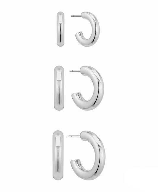 3 Set Metal Hoop Earring
