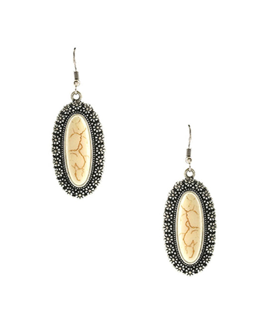 Navajo Style Oval Earring