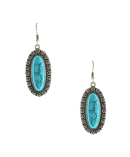 Navajo Style Oval Earring