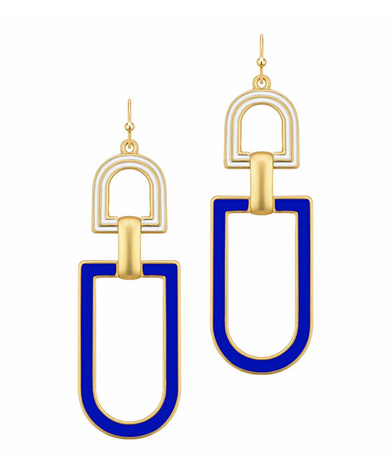 Metal Epoxy Geometric Earring