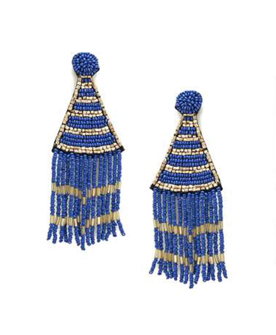 Seed Bead w/ Tassel Post Earring