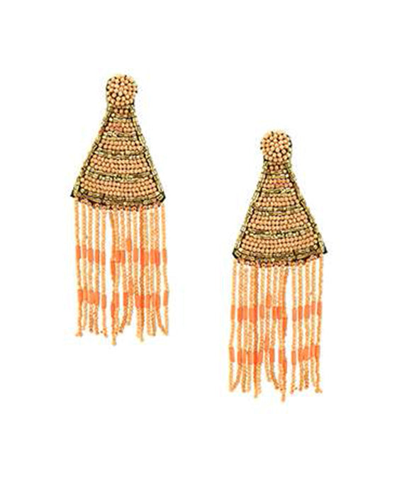 Seed Bead w/ Tassel Post Earring