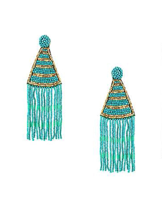 Seed Bead w/ Tassel Post Earring
