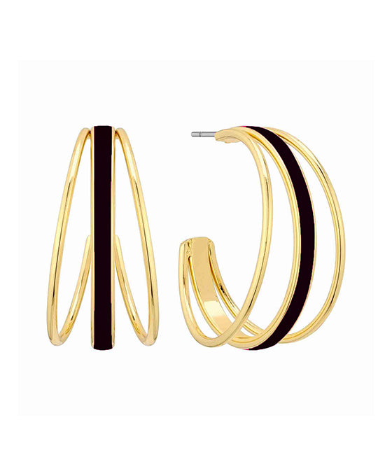 30mm Epoxy Metal Hoop Earring