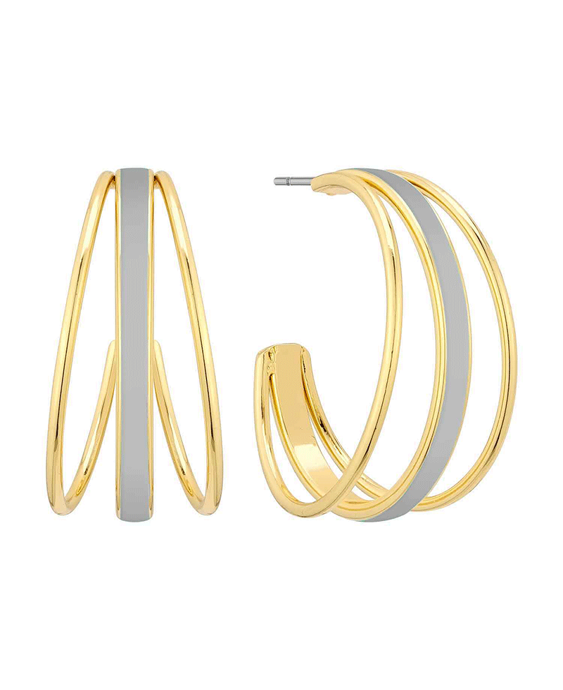30mm Epoxy Metal Hoop Earring