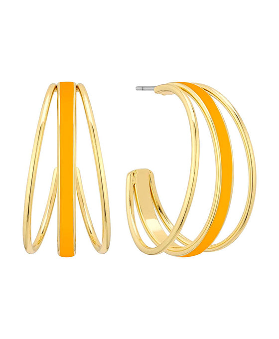 30mm Epoxy Metal Hoop Earring