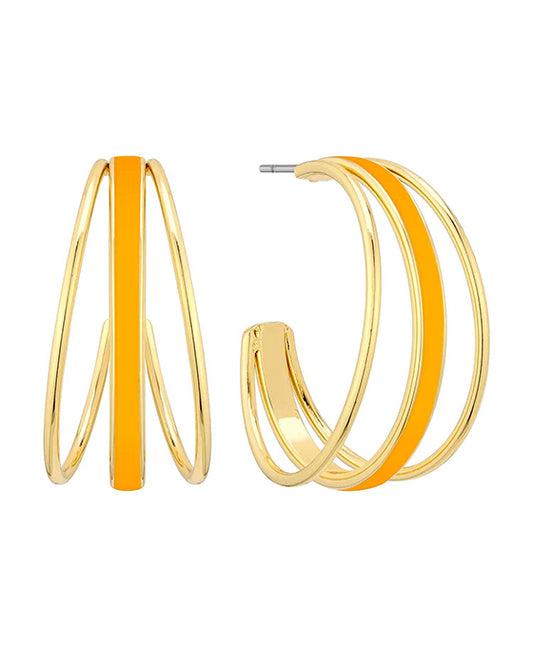 30mm Epoxy Metal Hoop Earring