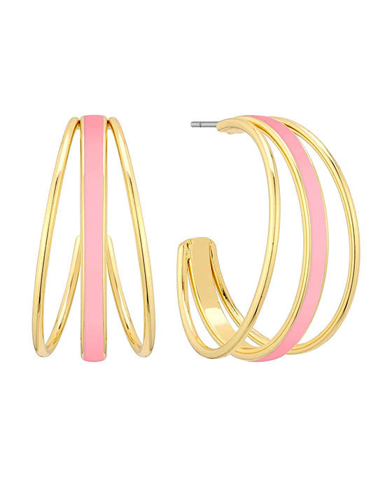 30mm Epoxy Metal Hoop Earring