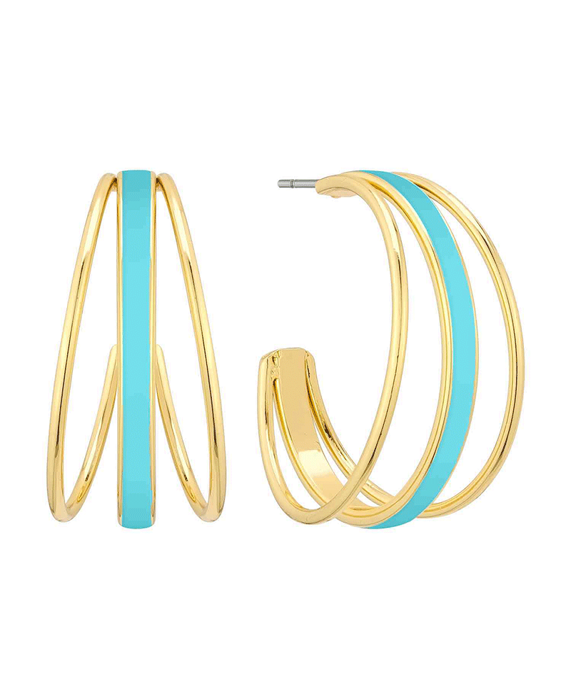 30mm Epoxy Metal Hoop Earring