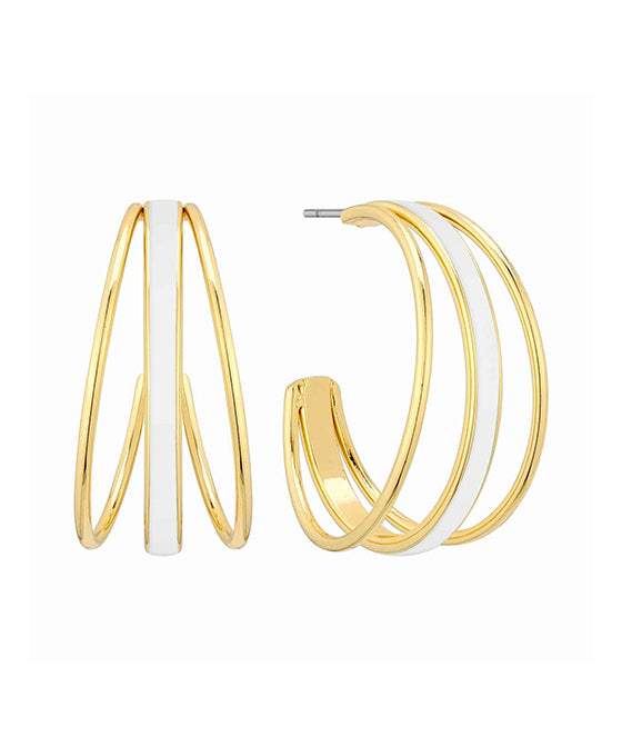 30mm Epoxy Metal Hoop Earring