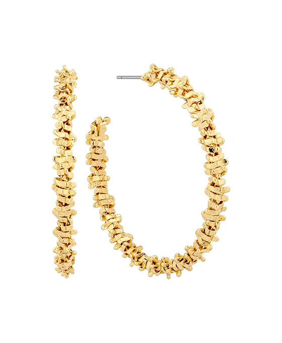 Metal Texture 45mm Hoop Earring