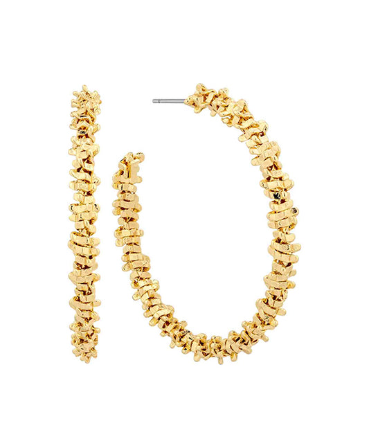 Metal Texture 45mm Hoop Earring