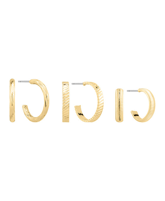 Metal 3 Set Hoop Earring