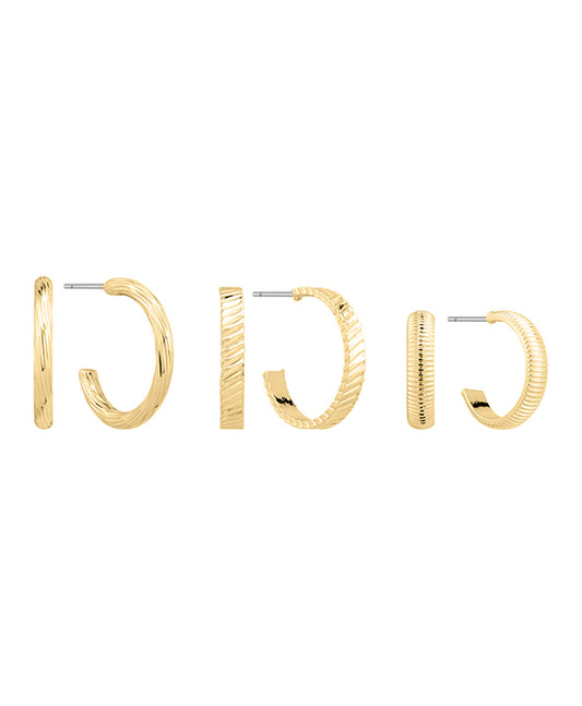 Metal 3 Set Hoop Earring
