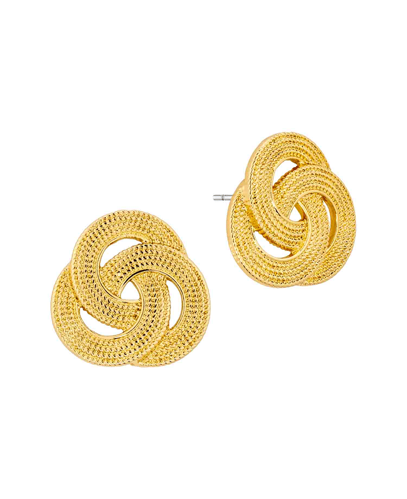 Overlap Circles Stud Earring