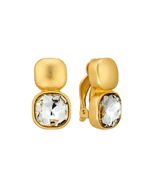 Crystal Accent Clip On Earring