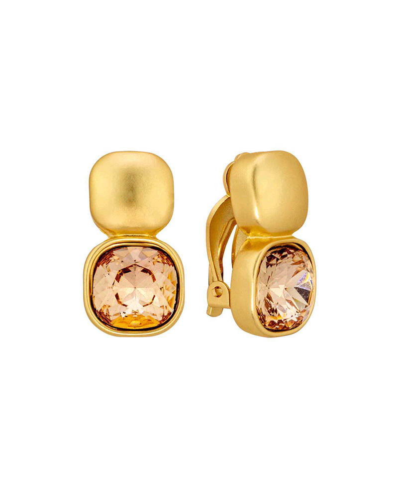 Crystal Accent Clip On Earring