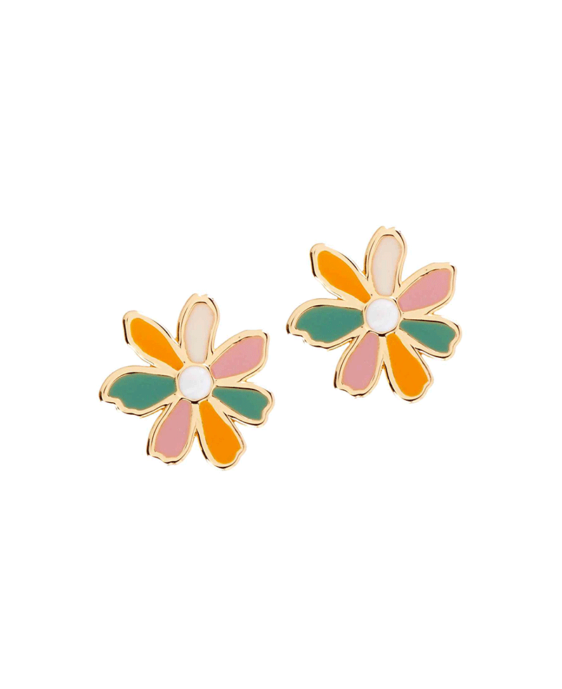 Epoxy Flower Stud Earring