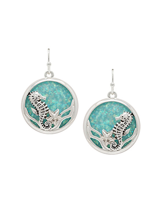 Sea Horse w/ Opal Earring