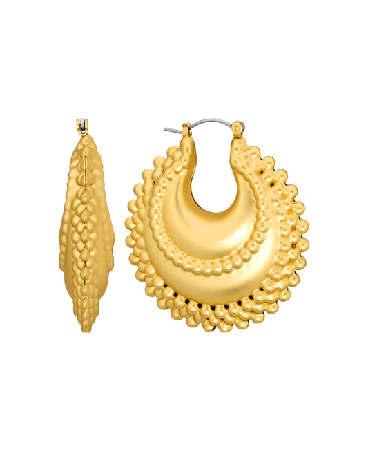 Metal Texture 40mm Hoop Earring