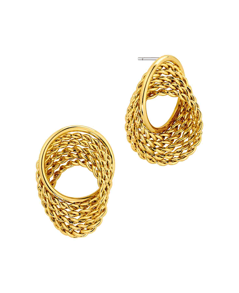 Metal Chain Shape Post Earring