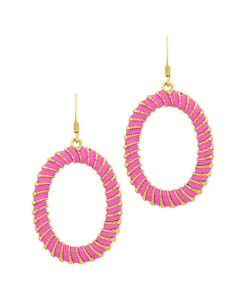 Colored Oval Earring