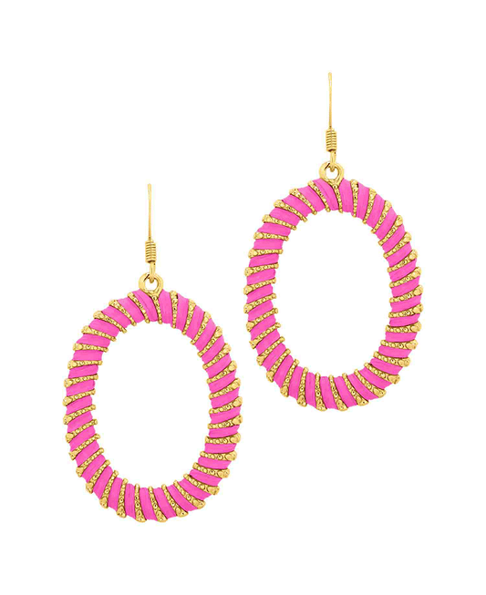 Colored Oval Earring