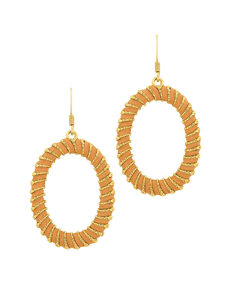 Colored Oval Earring