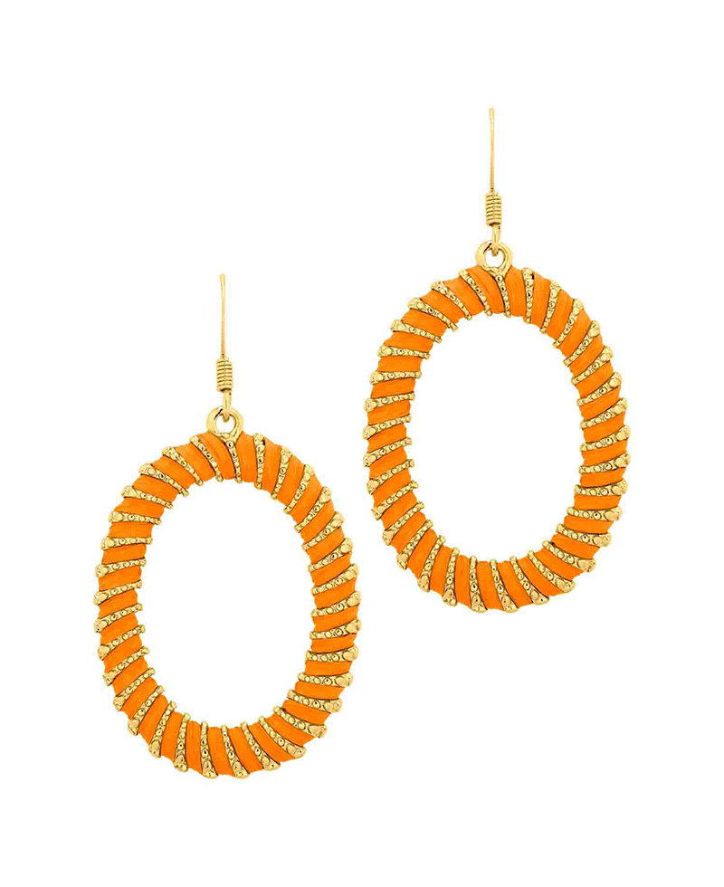 Colored Oval Earring