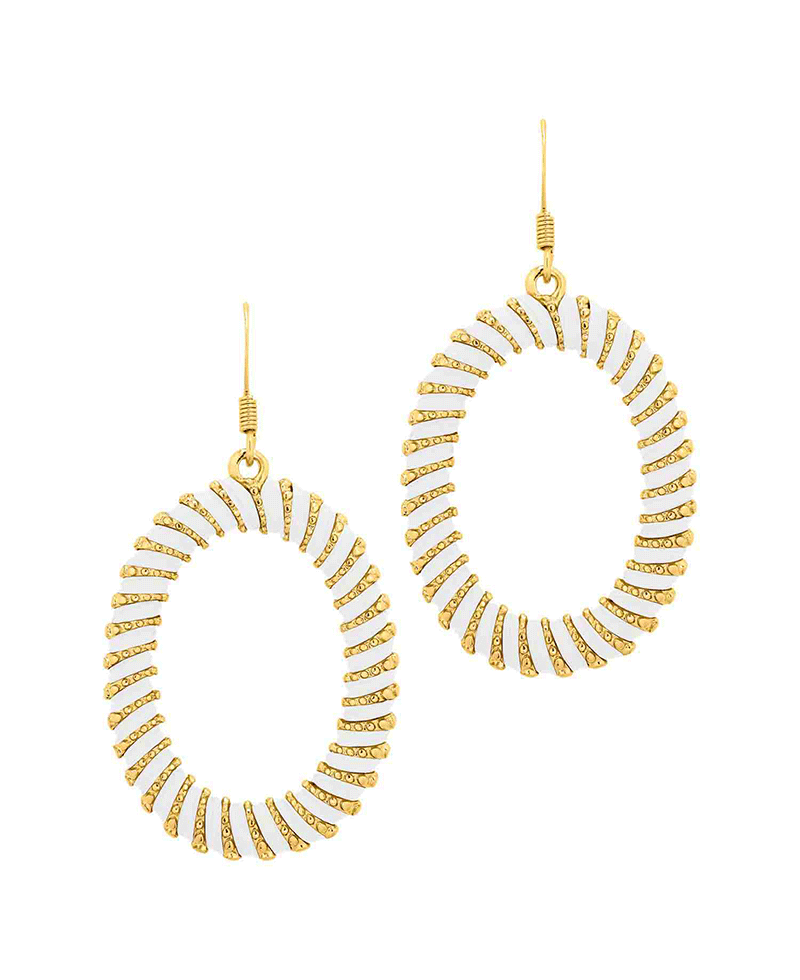 Colored Oval Earring