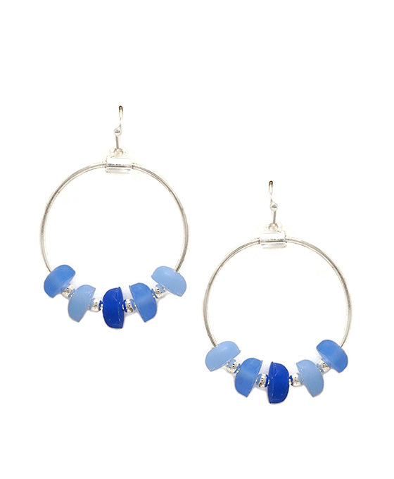 Sea Glass Round Earring