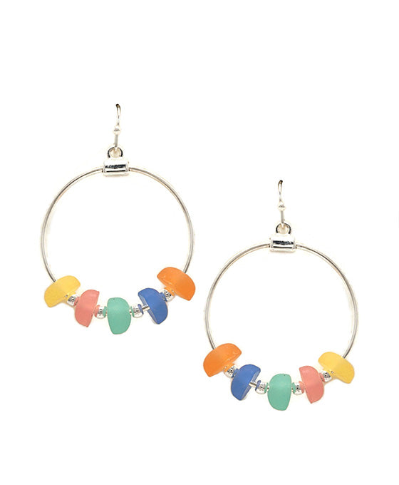 Sea Glass Round Earring