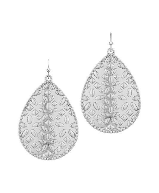 Teardrop Metal Earring