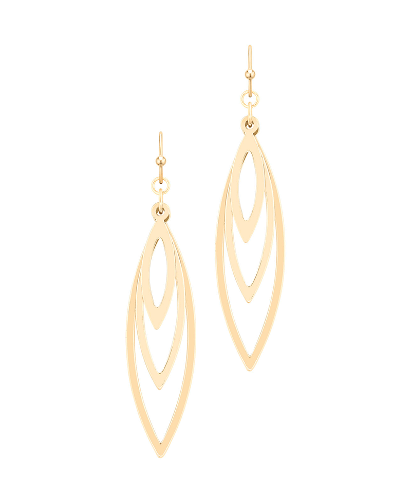 Metal 3 Oval Earring