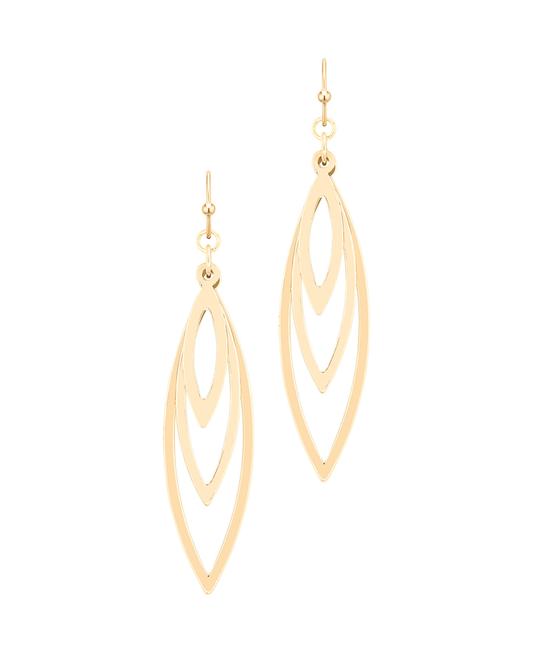 Metal 3 Oval Earring