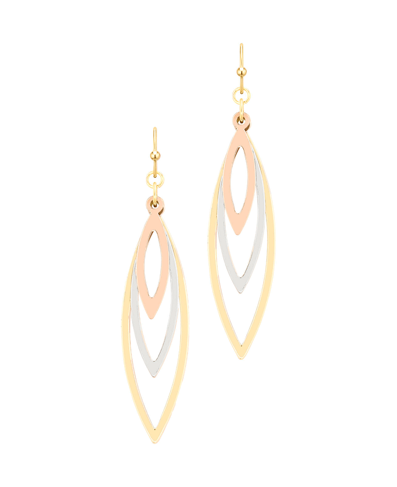 Metal 3 Oval Earring