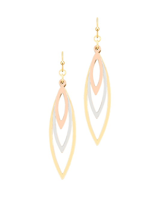Metal 3 Oval Earring