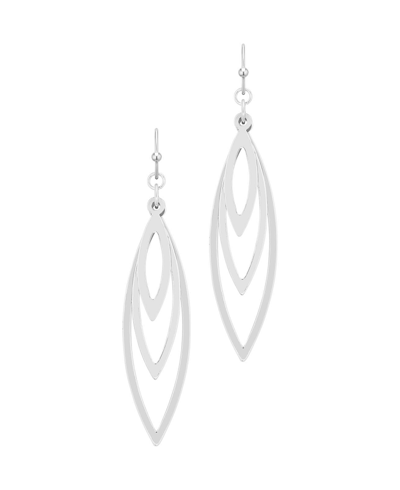 Metal 3 Oval Earring